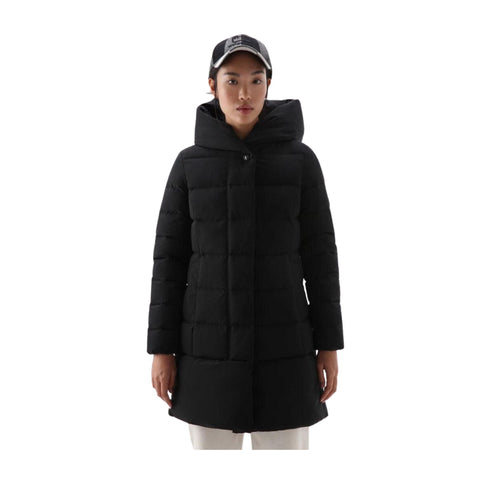 Woolrich Piumino lungo Piumino Donna lungo Puffy Nero - Francavilla Moda
